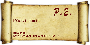 Pécsi Emil névjegykártya